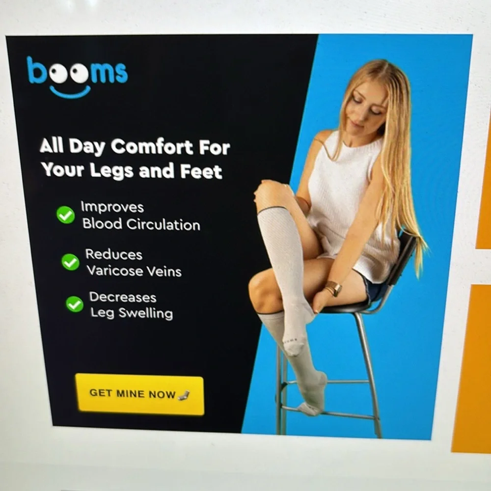 Booms 20-30 MmHg Open toe Unisex Compression Socks 2XL Nude NWT